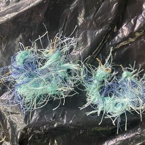 Blue and Green Yarn Fringe